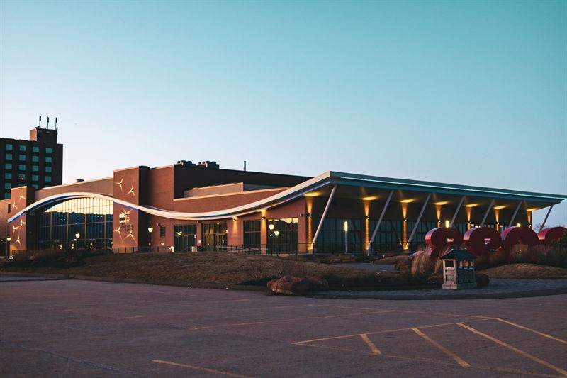 Charlottetown arts centre at dusk